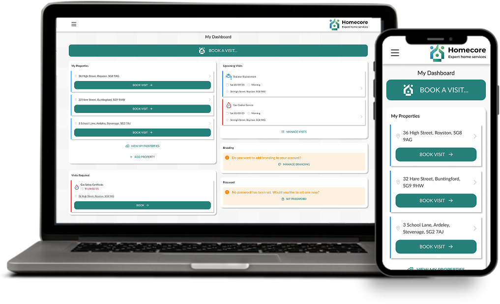 Screenshot of the Homecore system